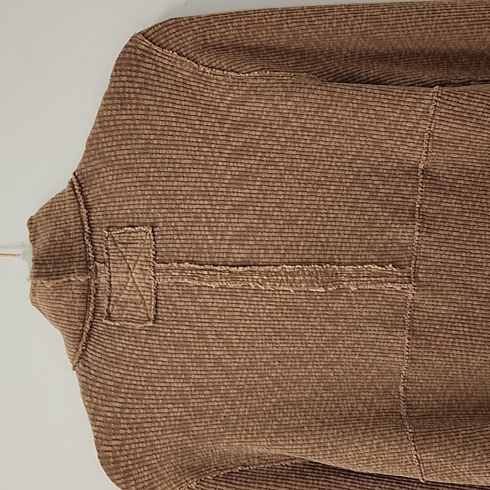 We The Free Ribbed Knit Pullover Half Zip Mock Neck Top Size Large - Picture 14 of 16
